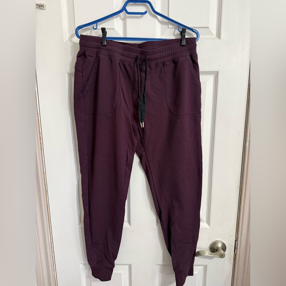 ZYIA women’s Jogger Pants in Deep Plum